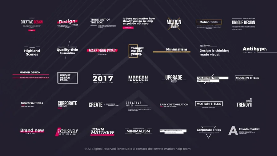 minimal titles pack
