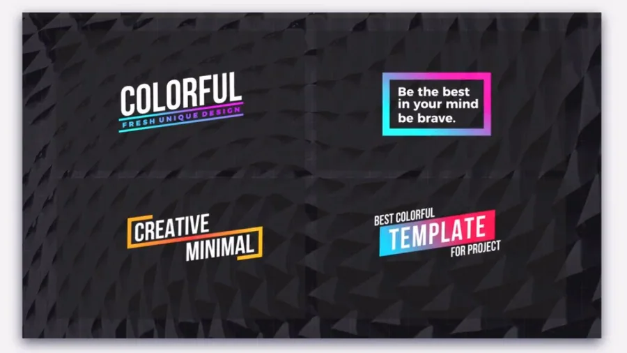 colorful titles