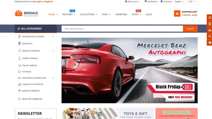 BigSale - Unlimited Bootstrap 4