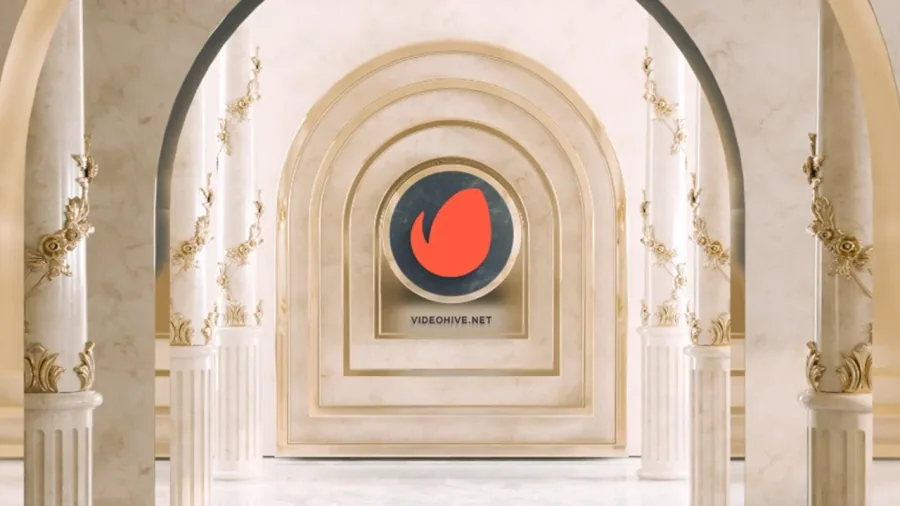 Logo In An Elegant Hall