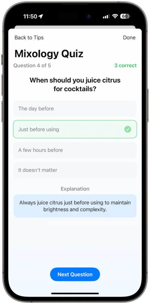 mixology quiz