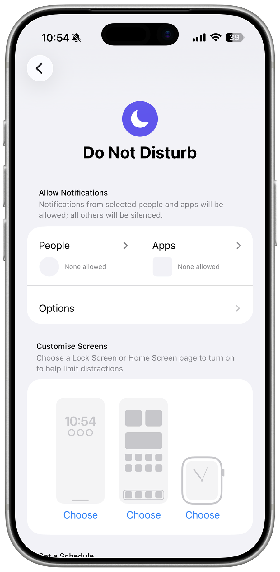 Focus Do Not Disturb on iOS