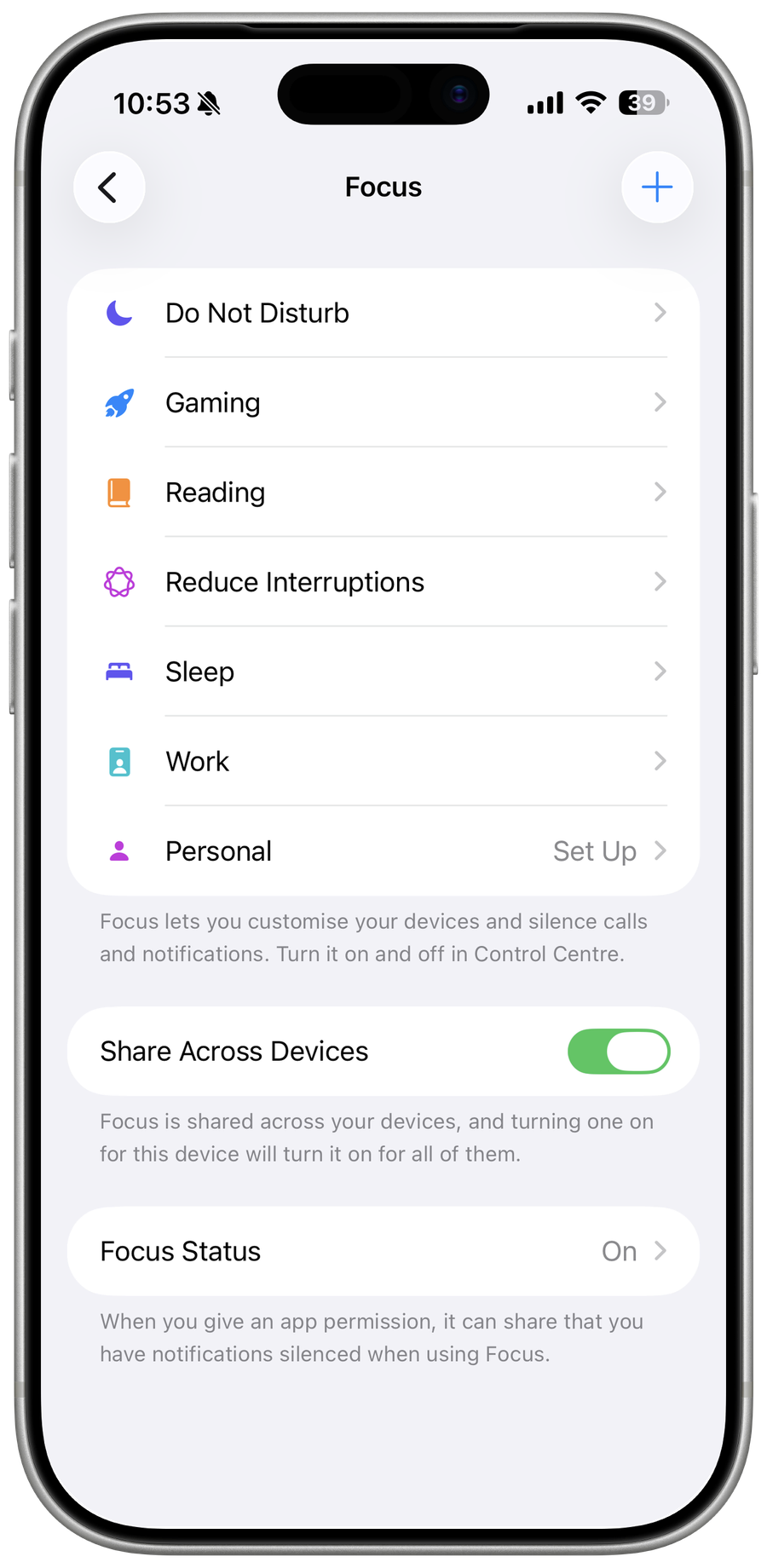 Focus Overview on iOS