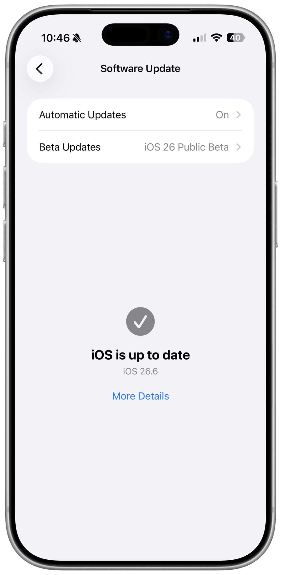 General Software Update on iOS