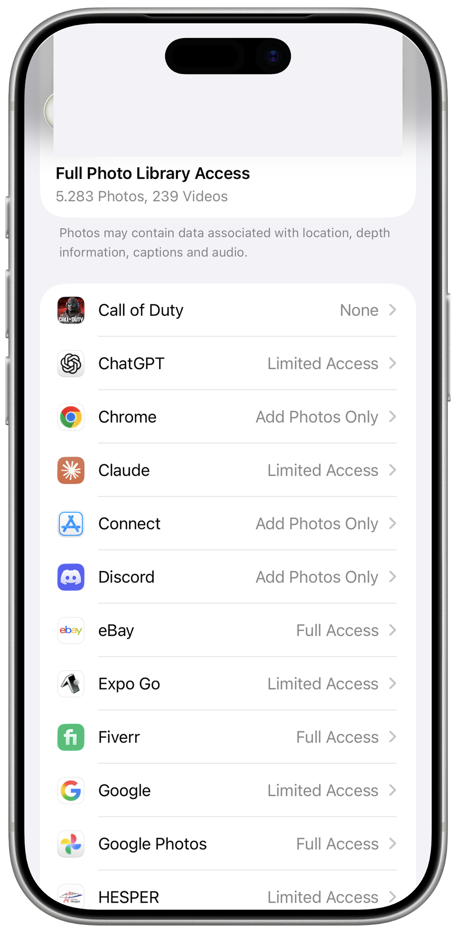 Privacy Photos on iOS