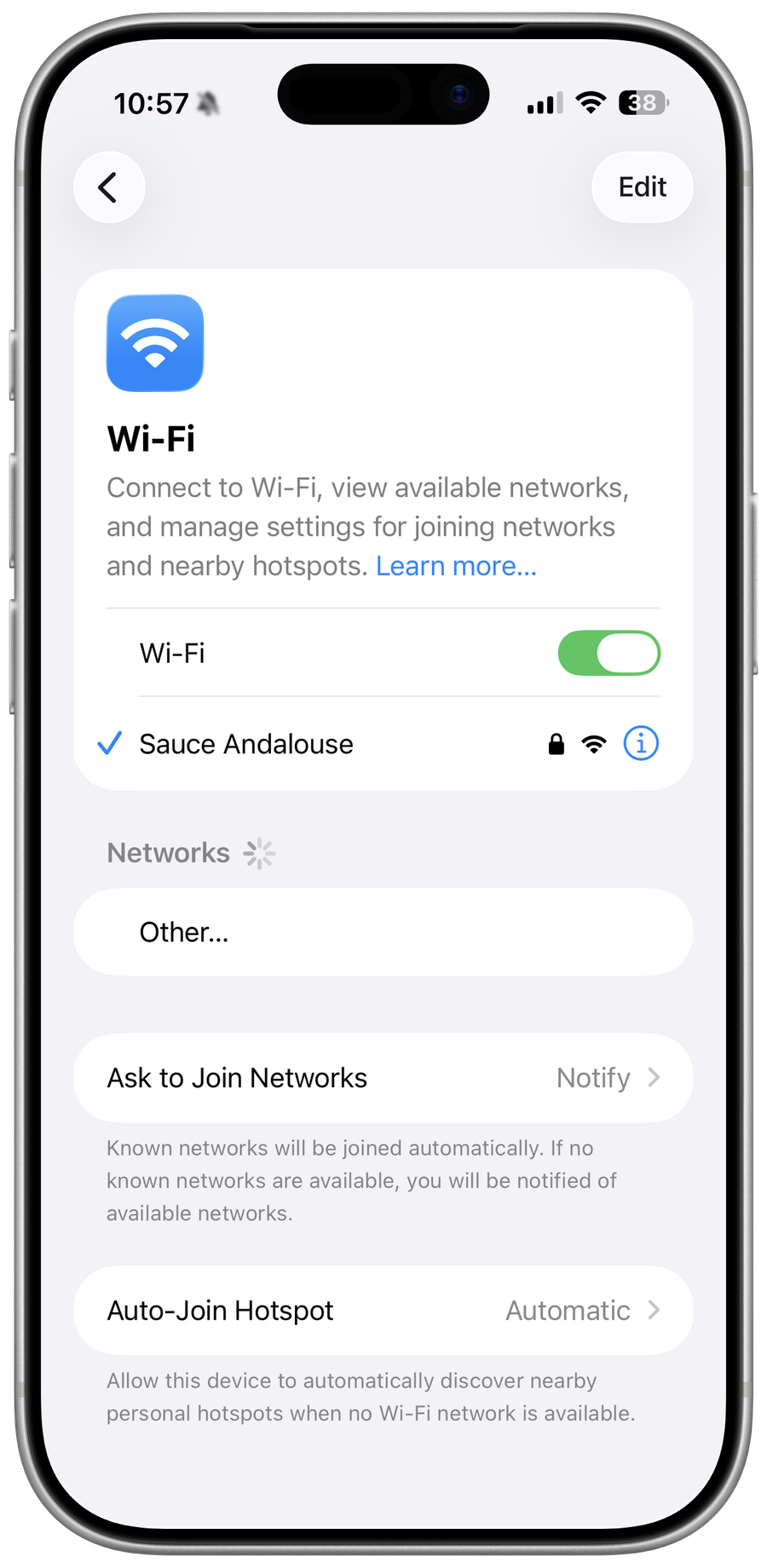 Wifi Overview on iOS