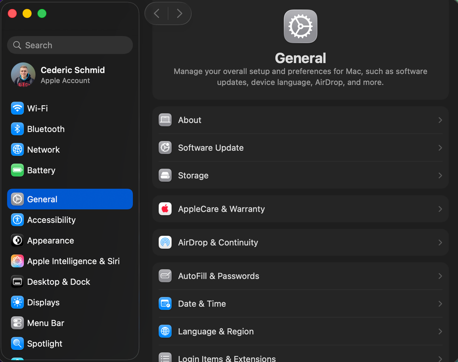 General Overview in macOS