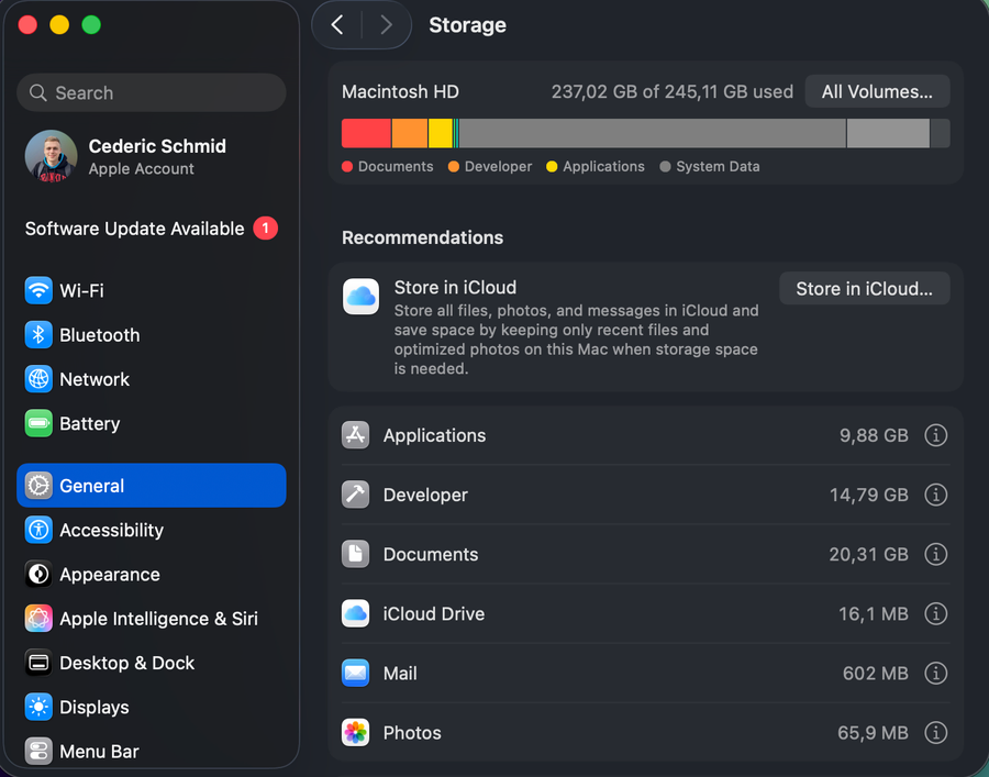General Storage in macOS