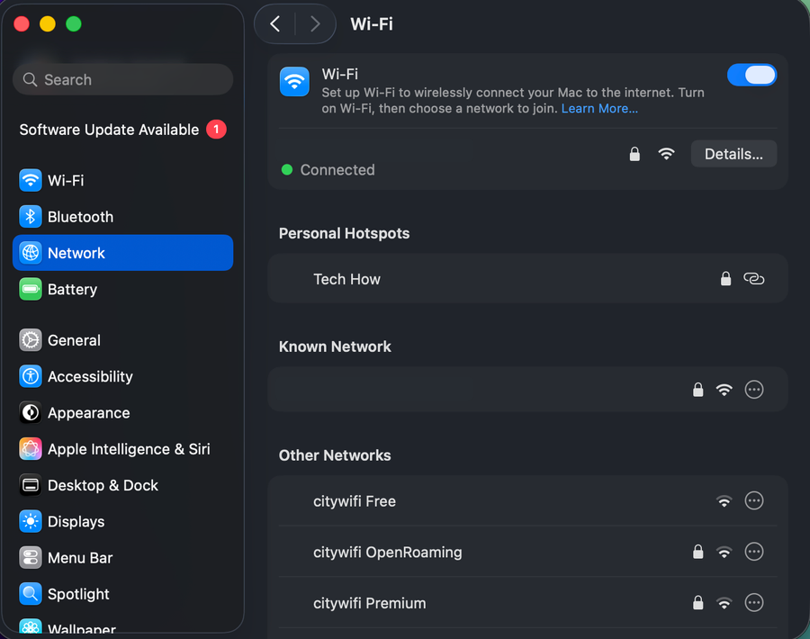 Network Wi-Fi Overview in macOS