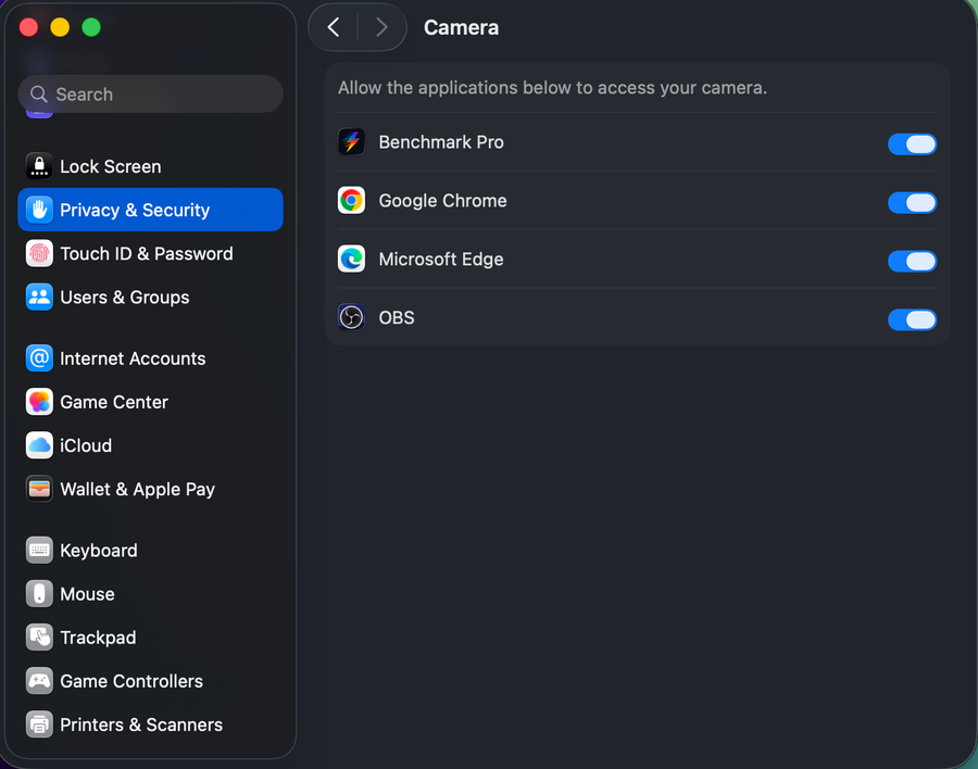 Privacy Camera in macOS