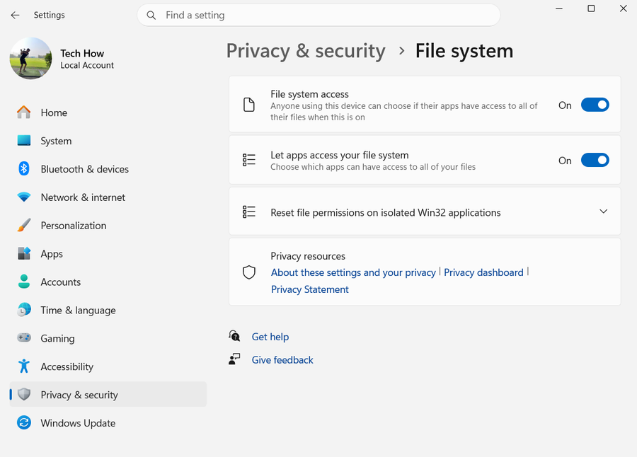 Privacy File System on Windows 11