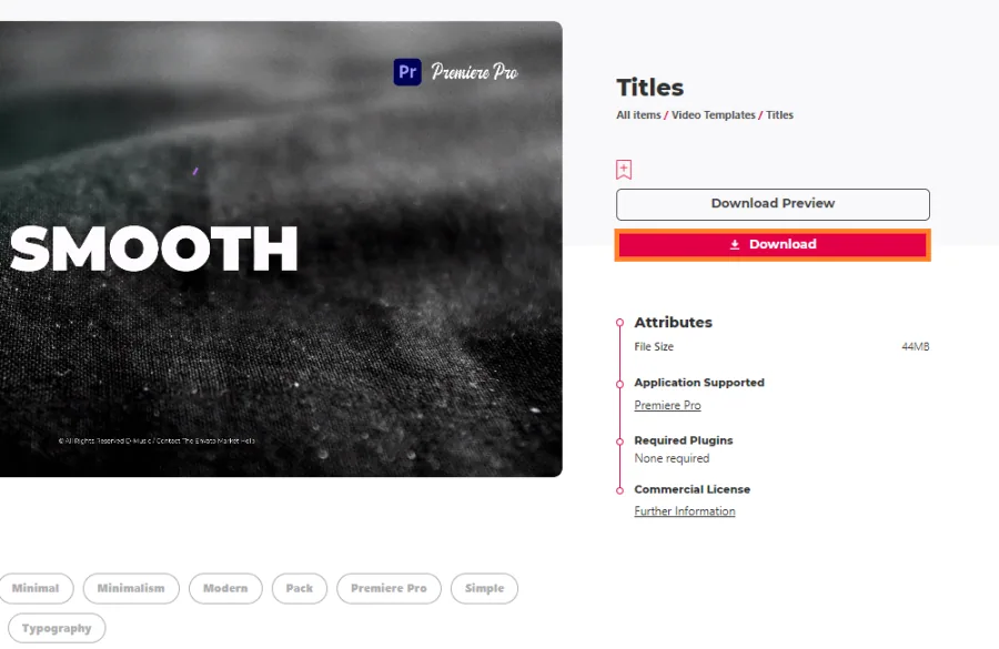envato elements titles template pack