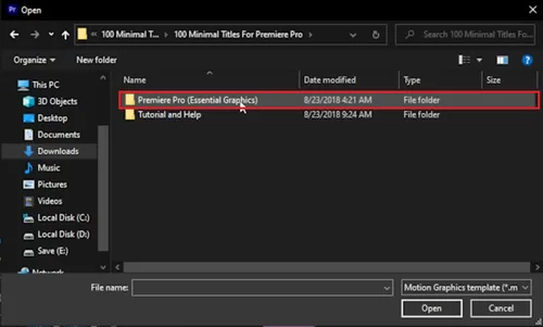 locate the title template you wish to use