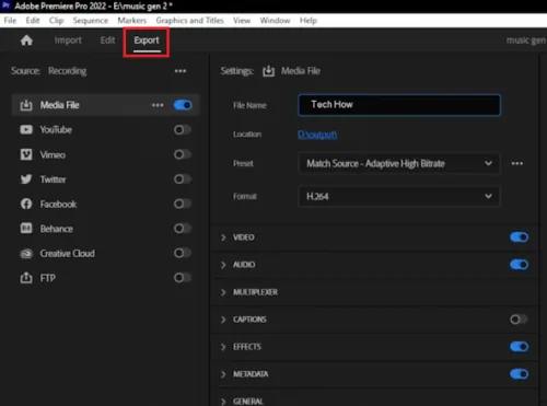 export your title project