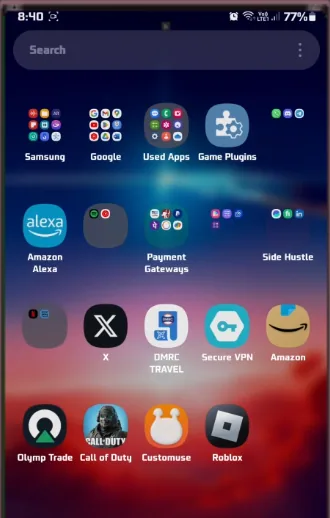 search for app name