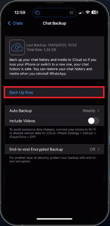 backup your WhatsApp chat