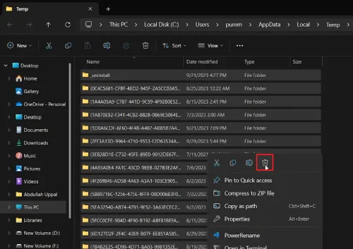 delete temporary files windows