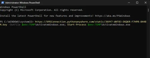 windows power shell command