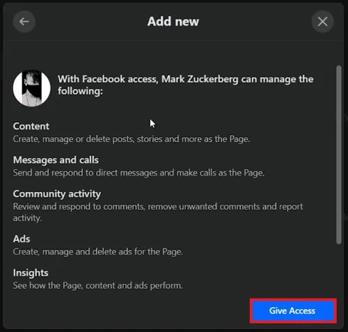 give access to user