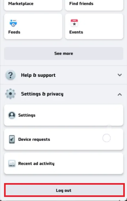 log out original account