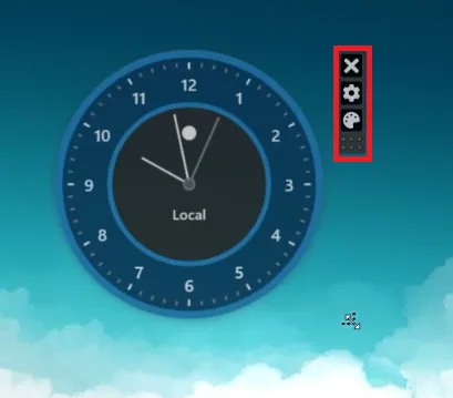 change widget position and size