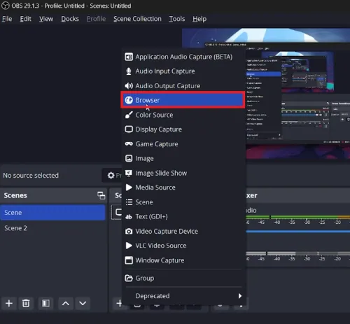 add browser source