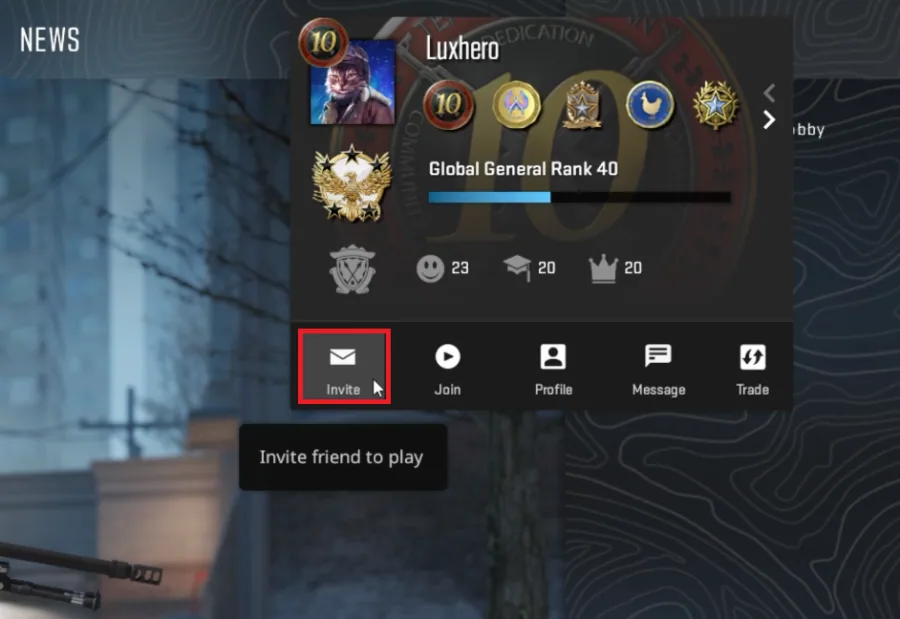 invite to play