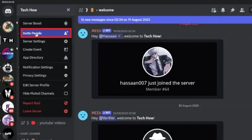 discord invite people