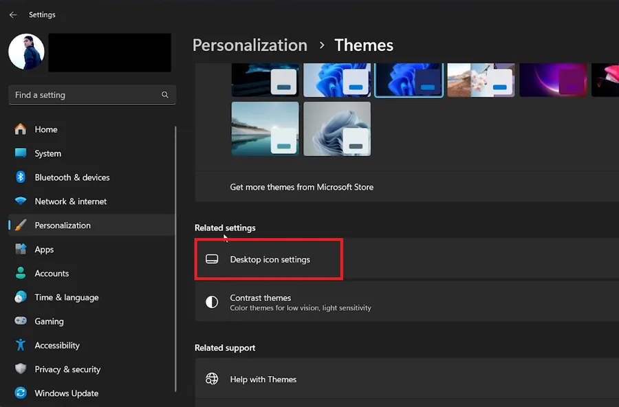 personalization settings