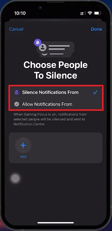 choose people to silence