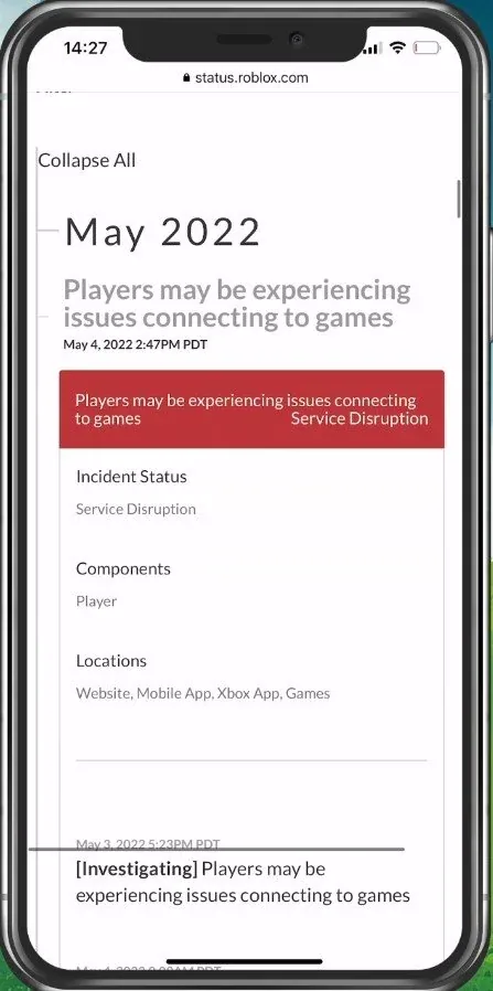 Roblox Server Issues