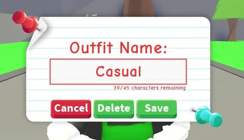 Change Outfit Name