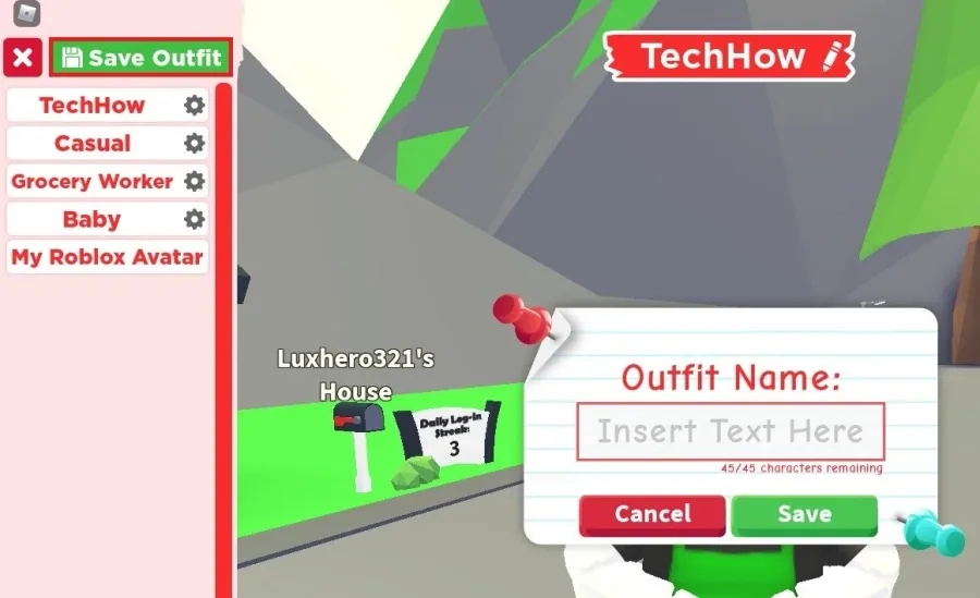 Save Adopt Me Outfit