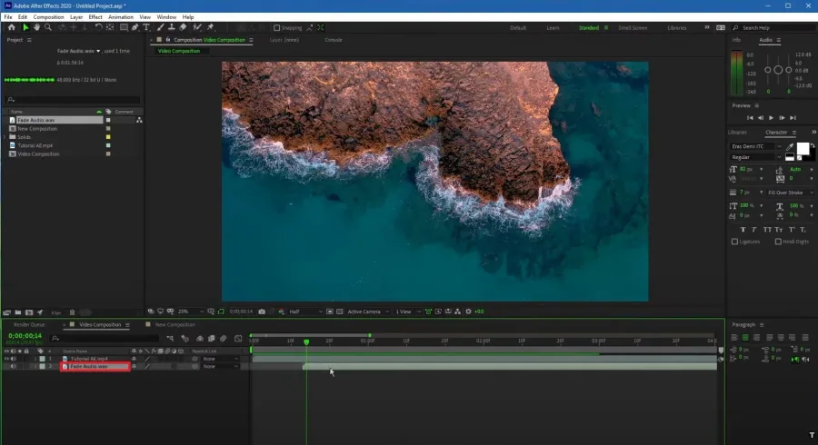 After Effects: How To Fade Audio