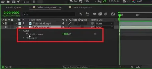 After Effects > Stopwatch Icon > Keyframe