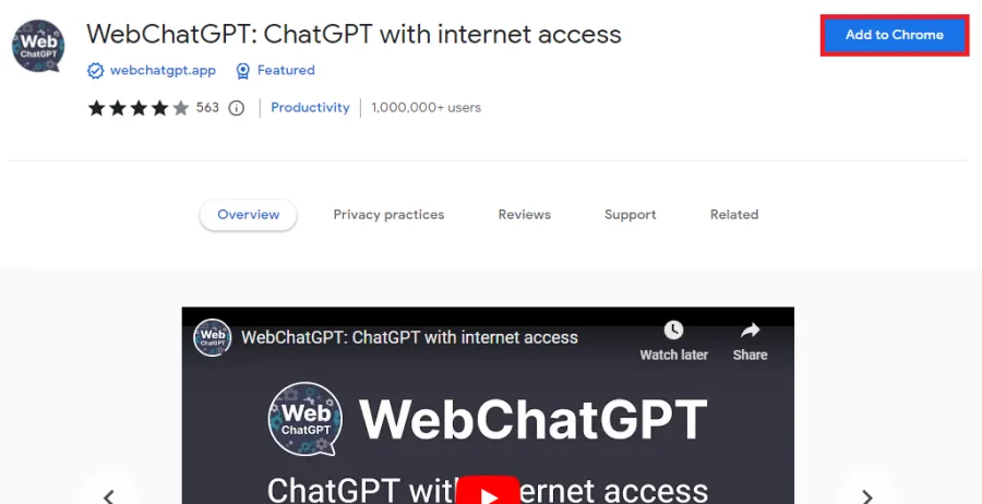 add webchatgpt to chrome