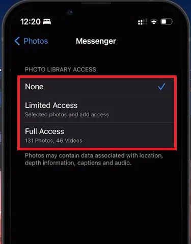 Allow Limited or Full Access