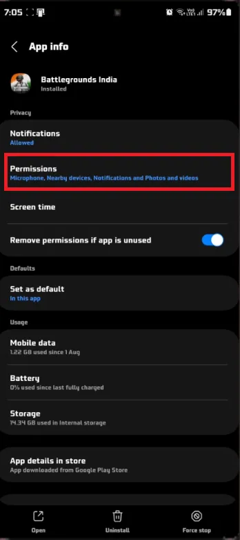 app permissions