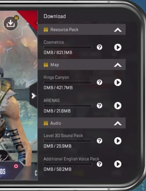 This will show you an overview of the download status of your Resource Pack, Maps…