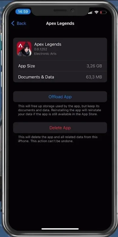 iPhone Settings > General > iPhone Storage