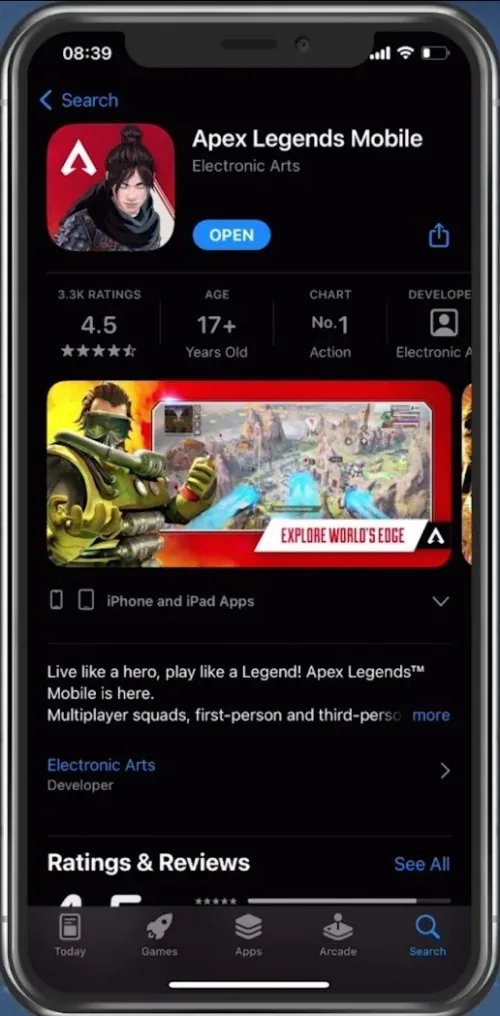 App Store > Apex Legends