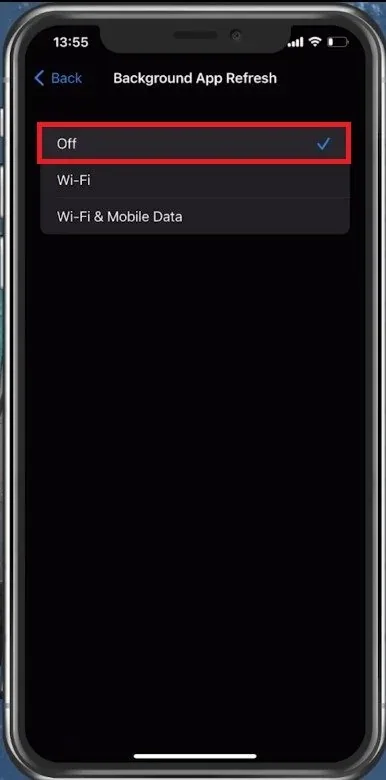 iPhone Settings > General > Background App Refresh