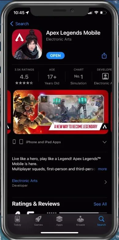App Store > Apex Legends
