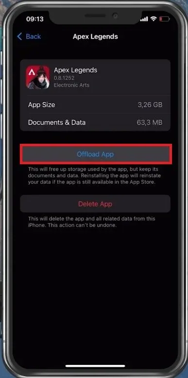 iPhone Settings > General > iPhone Storage