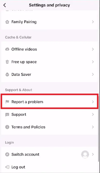 report a problem