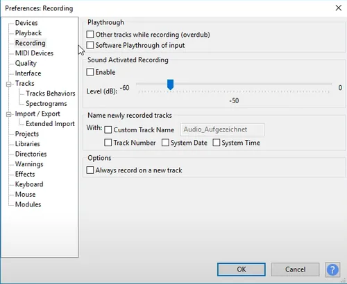 Uncheck “Other tracks while recording” &amp; check “software playthrough of input”