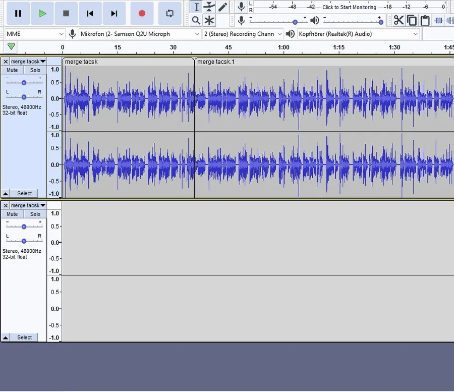 Insert & Merge Audio Tracks