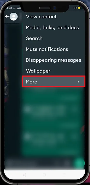 whatsapp user more options