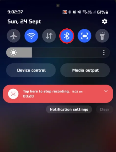toggle bluetooth on off