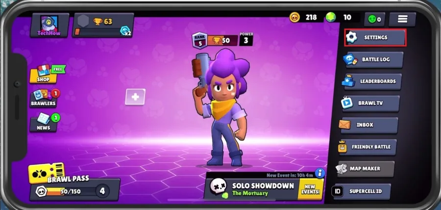 Brawl Stars > Settings